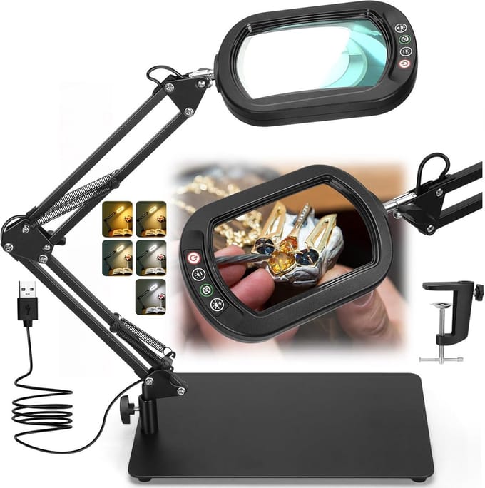 Vergrootglas met Verlichting - Loeplamp - Vergrootspiegel Led - Hobby