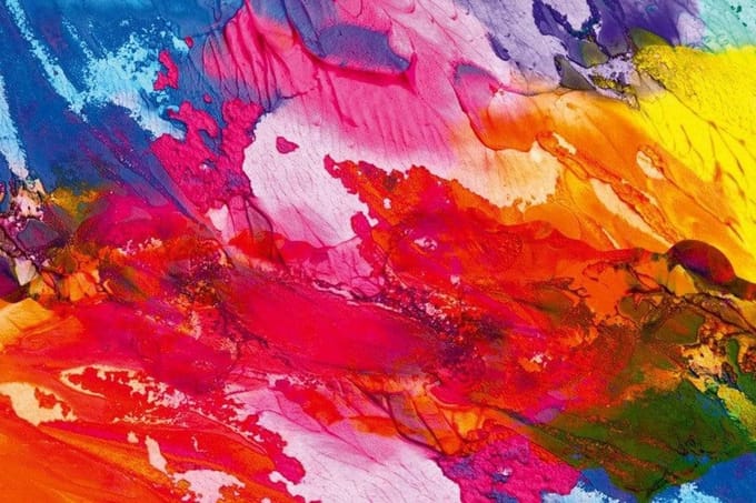 Fotobehang - Abstract Painting 375x250cm - Vliesbehang