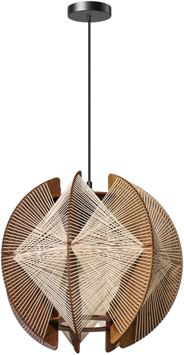 Hanglamp Jessica Walnoot Ø50cm - Giga Meubel