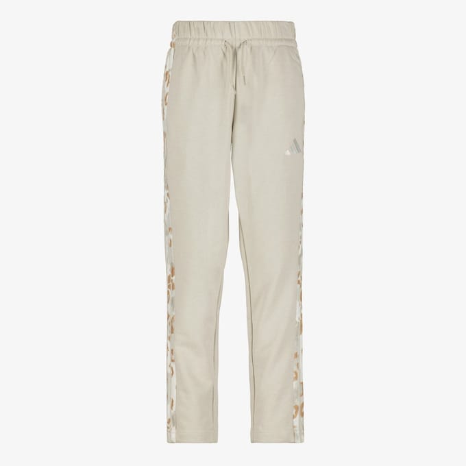 Adidas G ANML 3S FT PT kinder joggingbroek beige - Maat 140/146