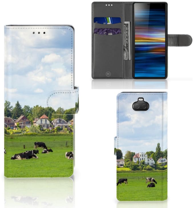 Sony Xperia 10 Telefoonhoesje met Pasjes Koeien