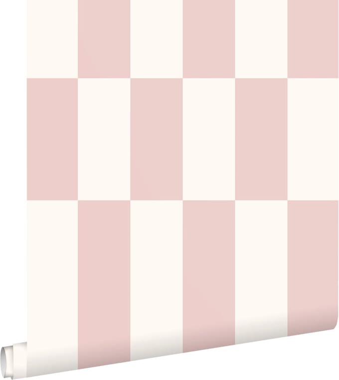 ESTAhome behang strepen licht roze - 50 x 900 cm - 132149