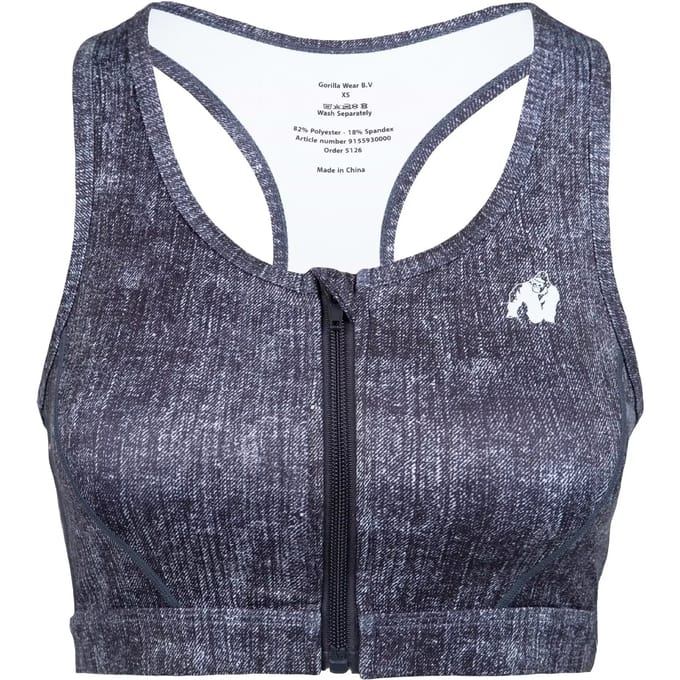 Dames bh met rits aan de voorkant Gorilla Wear Camilla