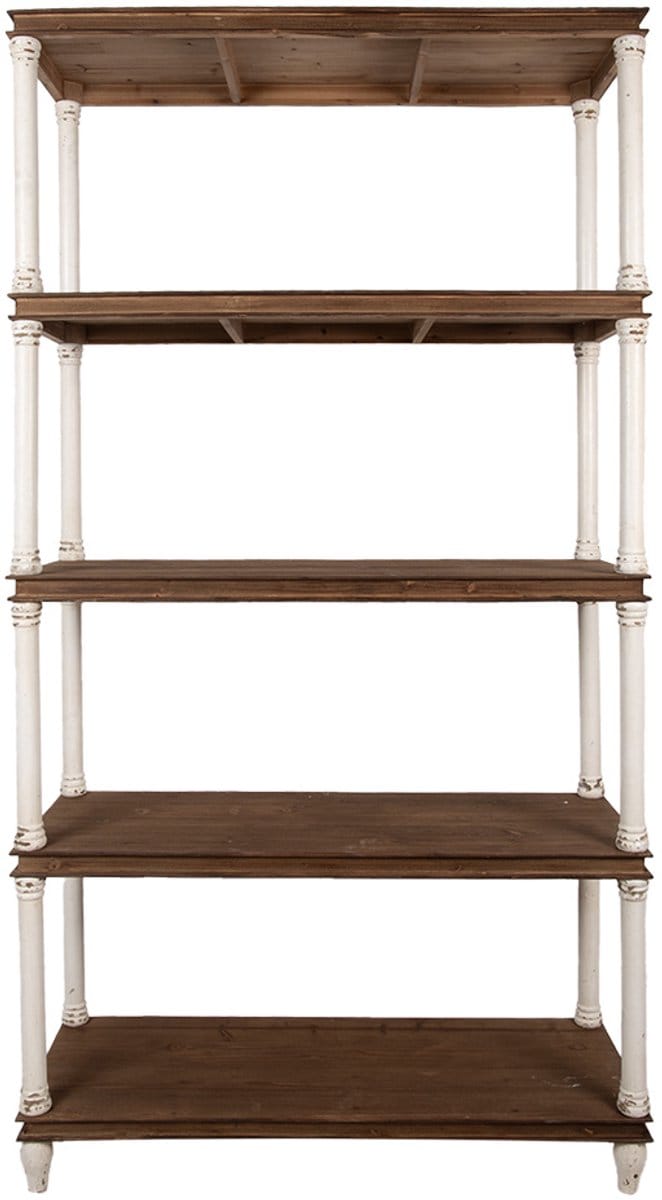 Clayre & Eef Kast 110x40x210 cm Wit Hout