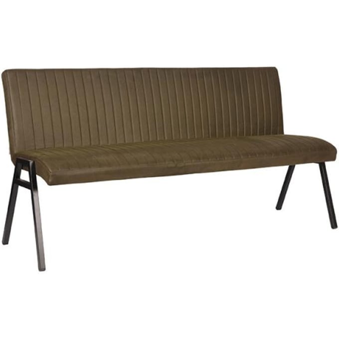 LABEL51 Matz Eetkamerbanken - Groen - KunstLeer - 175 cm - -