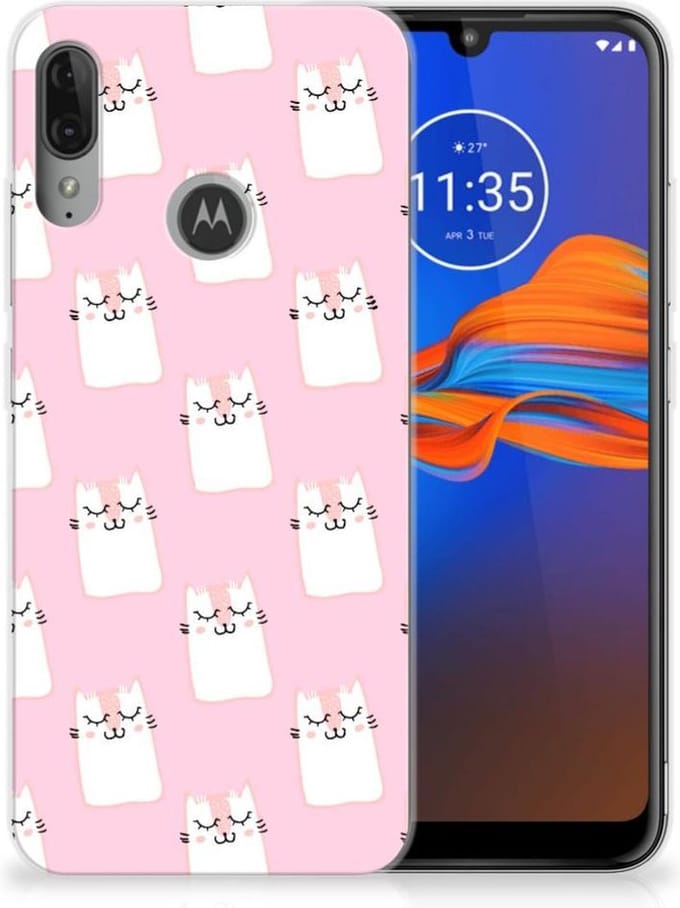 Motorola Moto E6 Plus TPU Hoesje Sleeping Cats