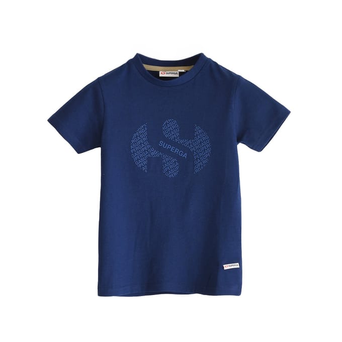 Superga Kinder/Kids Repeat Logo T-Shirt (Marine)
