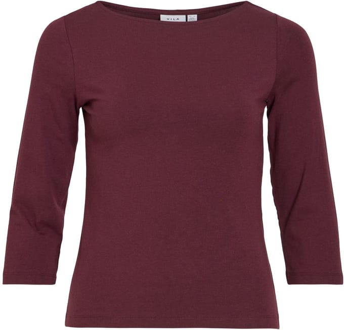 VILA top met 3/4-mouwen VIEMILIE Boothals