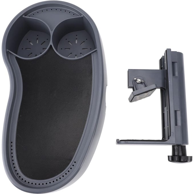 Hottub Dienblad Verstelbaar Plastic Antislip met Bekerhouder Hottub Serveerblad voor Drank Boeken black
