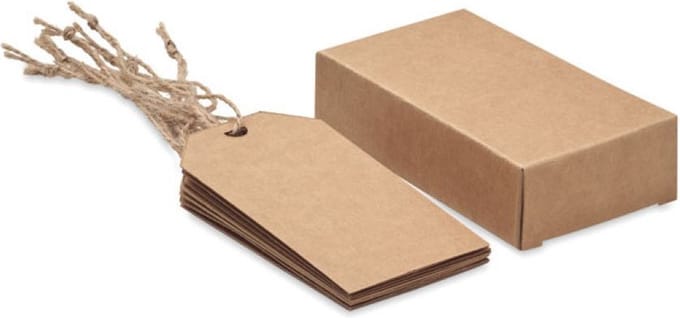 24 stuks geschenklabels kraftpapapier met koord