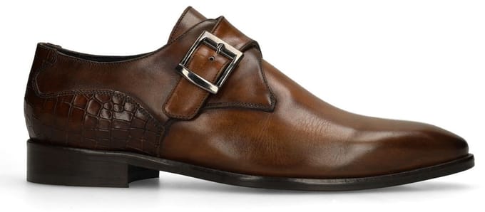 Black label - Heren - Bruine leren gespschoenen - Maat 42