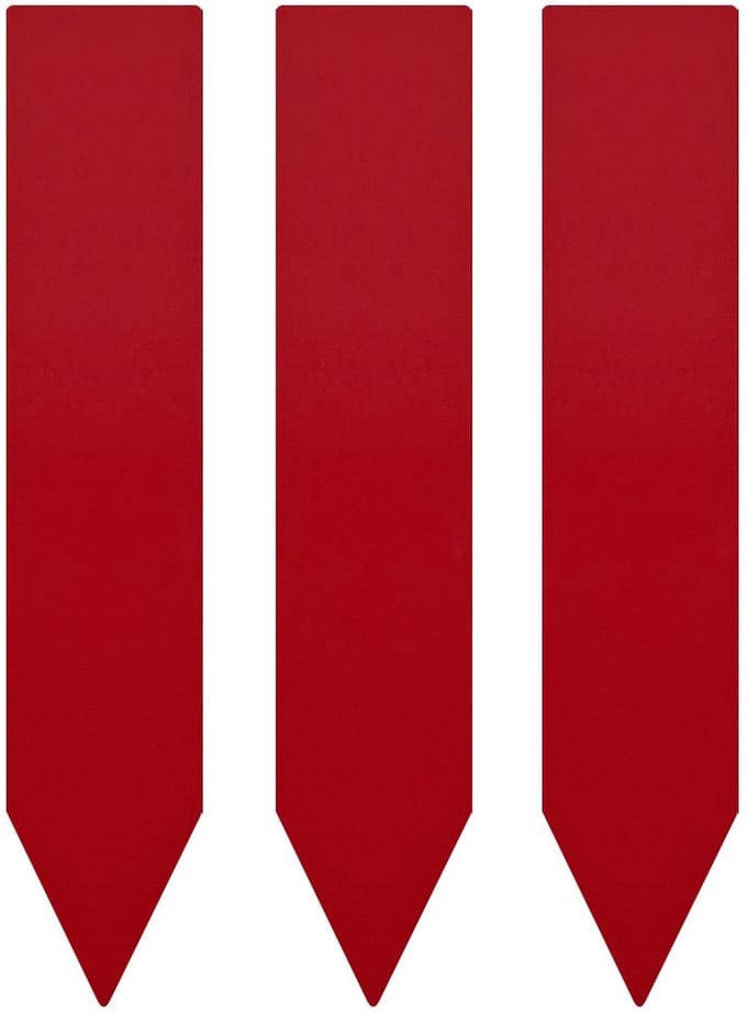 CombiCraft steeketiketten van PVC 20 x 100 mm rood - 100 stuks