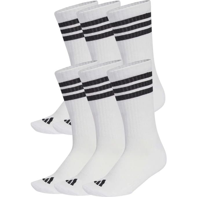 Adidas Performance 3-Stripes Essentials Gevoerde Sokken 6 Paar - Unisex - Wit
