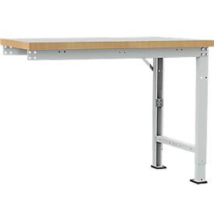 Manuflex WP7009.7035 Werkbank uitbreidingsmodule (b x d) 1250 mm x 700 mm Grijs-wit (RAL 7035)