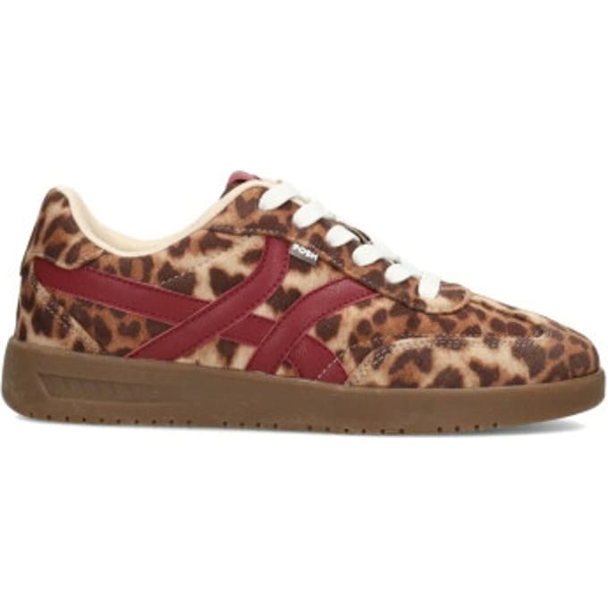 POSH by Poelman MEGAN Dames Sneakers - Bruin met combinatie