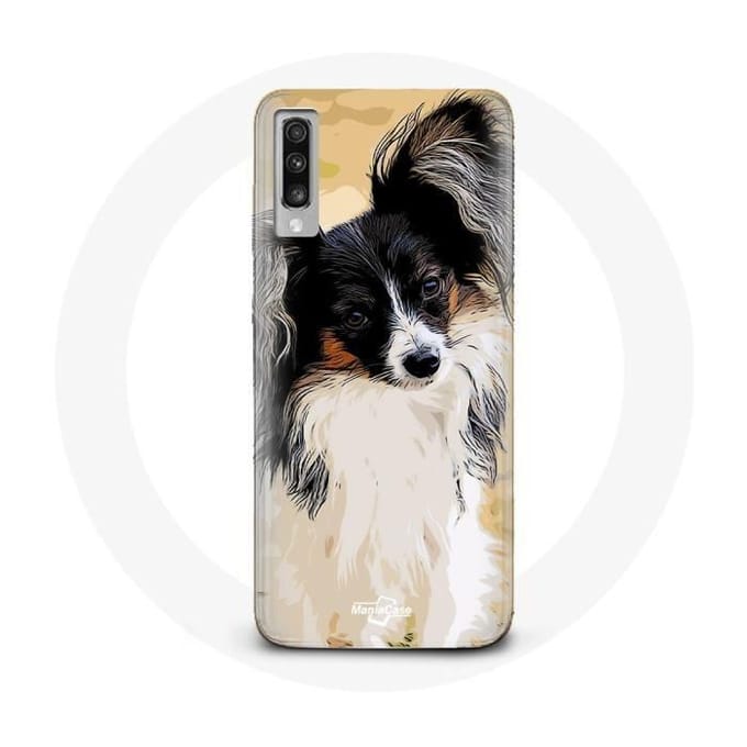 Hoesje voor Samsung Galaxy A70 Continental Miniatuurspaniël Vlinderhondenras