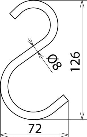 Dehn haak 8mm voor het bevestigen van dekkleden 1000V - 785648