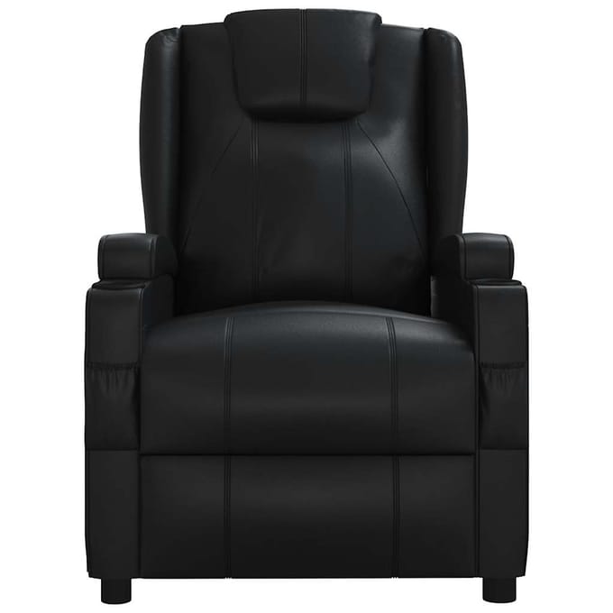 vidaXL - Fauteuil - verstelbaar - kunstleer - zwart