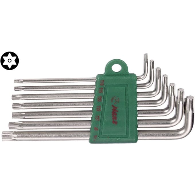 Pennenzakset TORX TAMPER HANS 7 stuks (T10-T40)