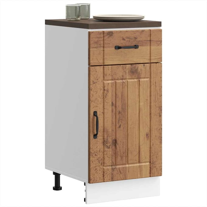 vidaXL - Onderkast - Lucca - bewerkt - hout - oud - houtkleurig