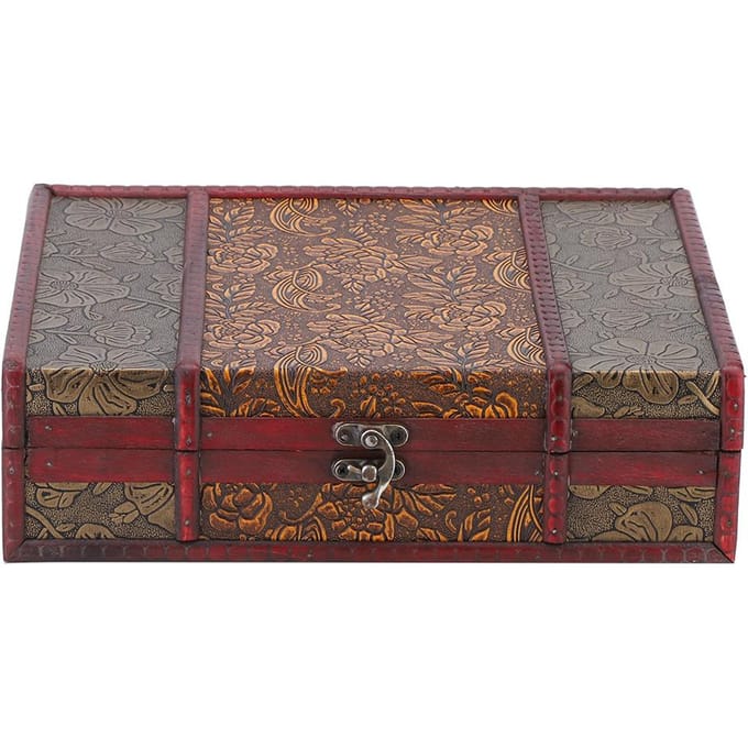 Desktop Boek Opbergdoos Sieraden Accessoire Kleine Items Organizer Retro Koffer (Nieuw Druivensoort) gray