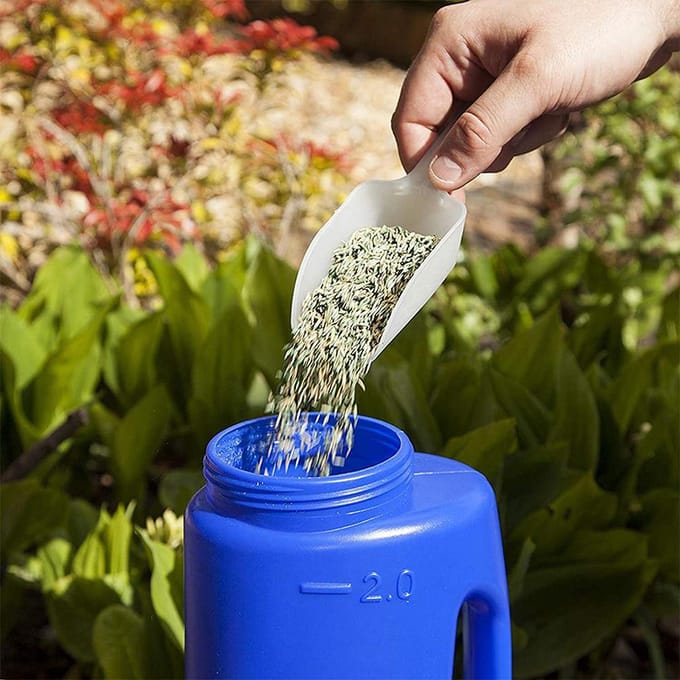 Handheld Strooier Handstrooier Shaker Meststof Zoutstrooier IJszoutdispenser blue