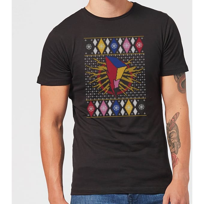 Power Rangers Men's Christmas T-Shirt - Black - M