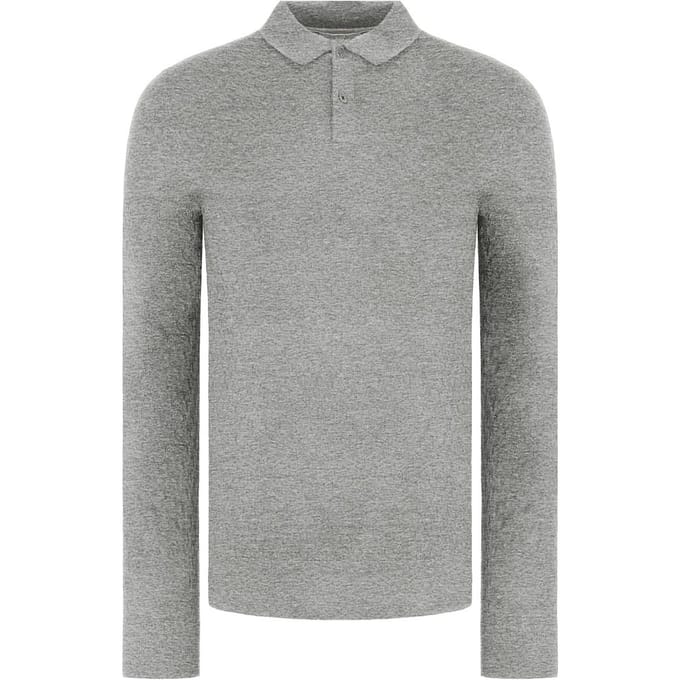 Ted Baker Morar Heren Grijs Gebreid Poloshirt