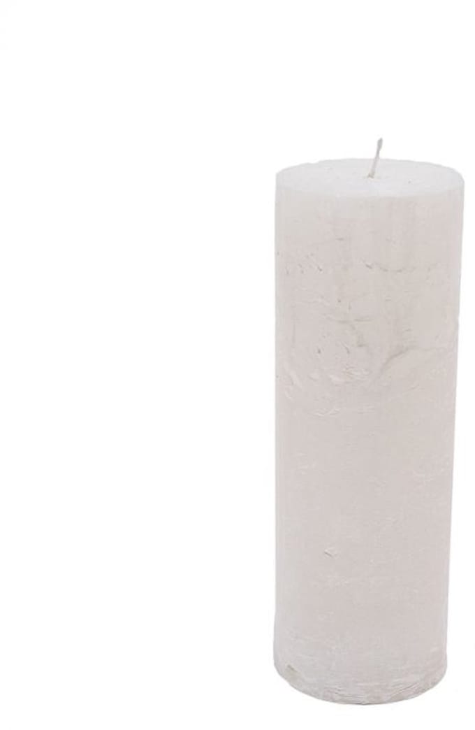 Branded By luxe gekleurde stompkaars parelmour wit 7 x 10 cm met wel 90 branduren!