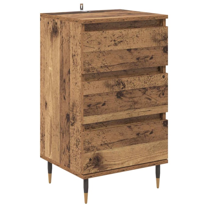 vidaXL - Dressoir - Oud - hout - 35 - x - 40 - x - 70 - cm - Bewerkt - hout
