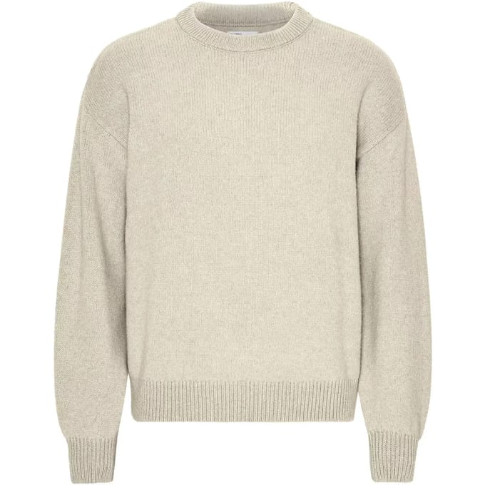 Trui met oversized ronde hals Colorful Standard Ivory White