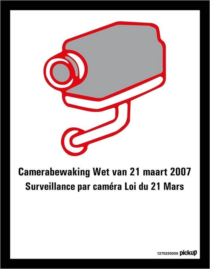 Pickup bord 20x25 cm - Camerabewaking Surveillance