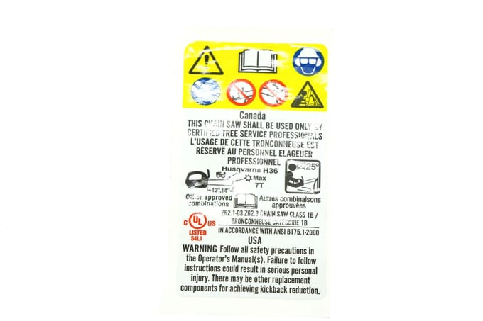 Husqvarna t435 veiligheidssticker
