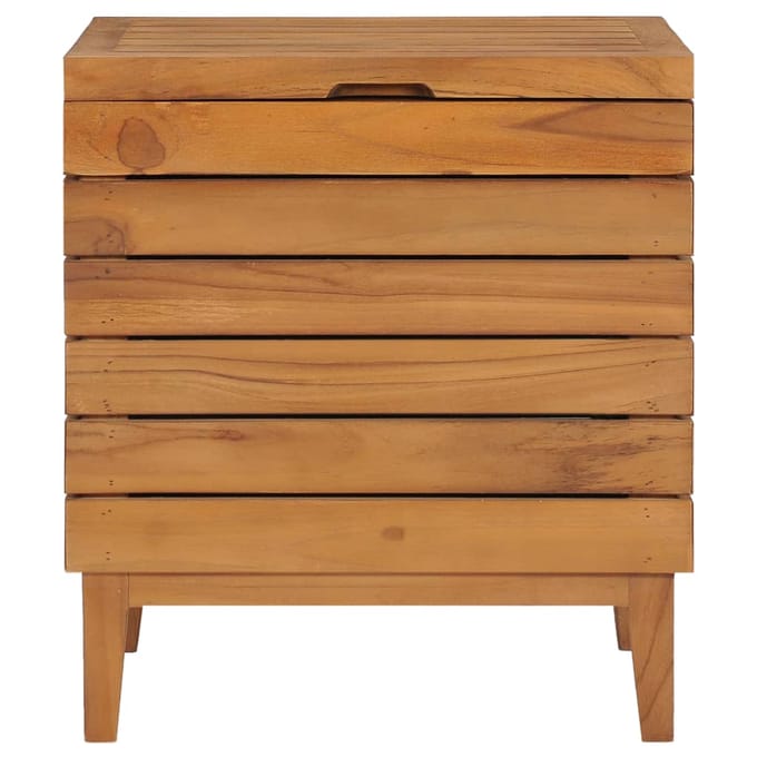 vidaXL - Wasmand - 40x30x45 - cm - massief - teakhout