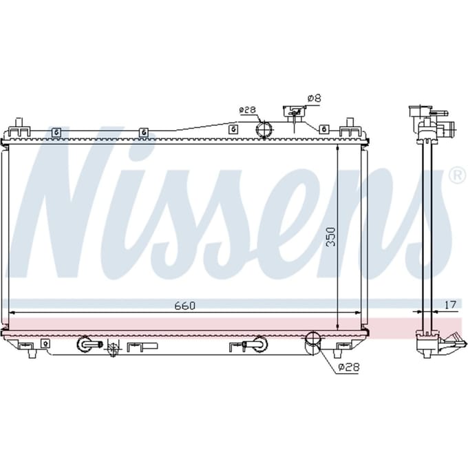 Radiator, motorkoeling NISSENS 68115