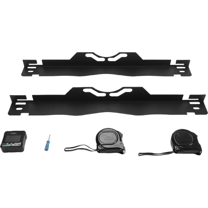 Kit d'outil d'alignement de roues Mesure précise Outil d'alignement de parallélisme automobile Plaque avec 2 rubans à mesurer 1 angle numérique black