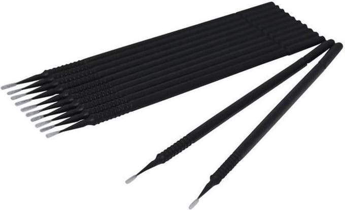 New Age Devi - Microbrushes Wegwerp brushes 100 stuks Cosmetische toebehoren - Zwart