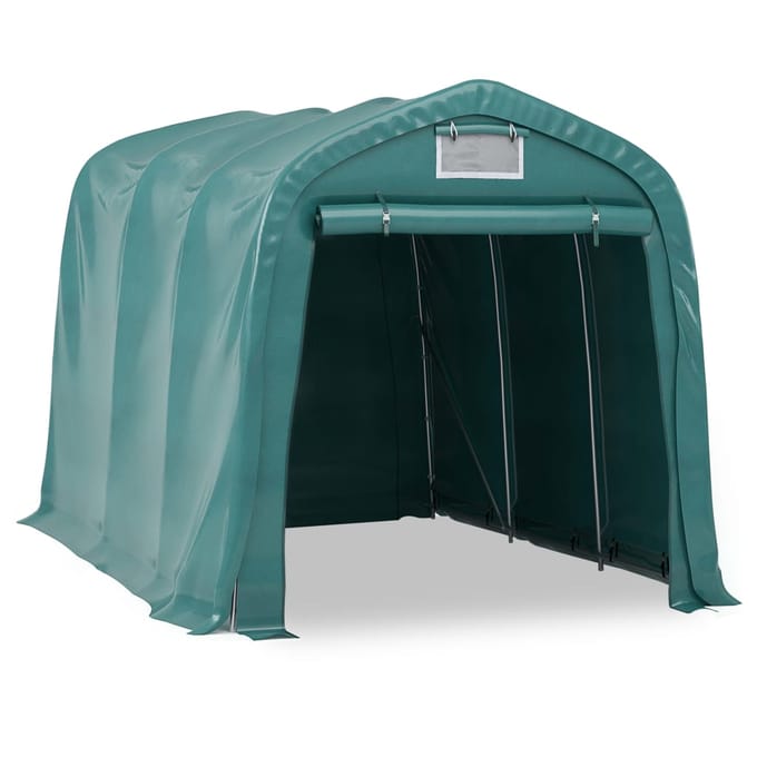 vidaXL - Garagetent - 2,4x3,6 - m - PVC - groen