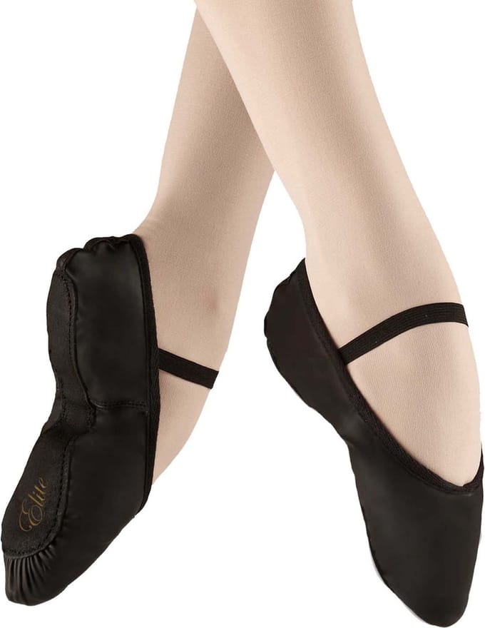 Balletschoen Dancer Dancewear hele zool Elite zwart 22