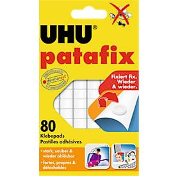 UHU 48810 patafix kleefpads Wit Inhoud: 80 stuk(s)