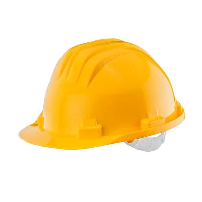 Grupa Topex - Veiligheidshelm - Geel - HDPE - 6-punts Harnas