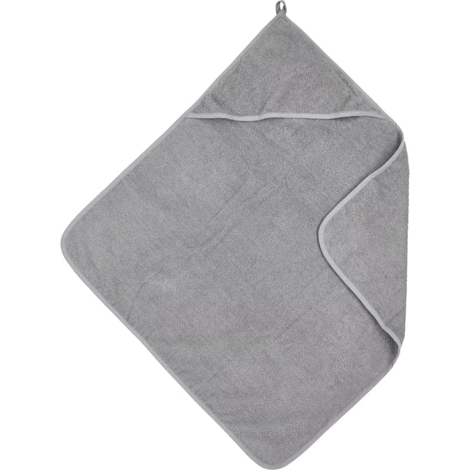 Meyco Baby Uni badcape - badstof - grey - 75x75cm