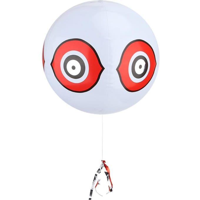 Terror Opblaasbare Vogelverschrikker Ballon Vogelafweermiddel Roofdierballon(Wit) White red