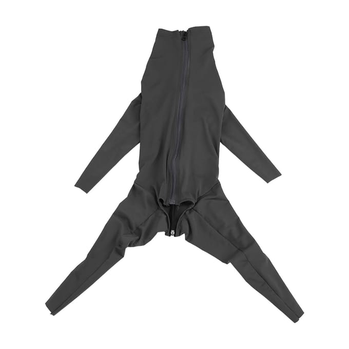 Hondenpak Volledige Bedekking Elastisch Voorkomt Verharen Hondenbodysuit voor Postoperatief S S gray
