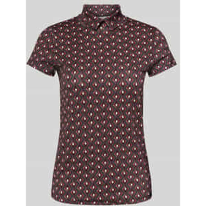 Slim fit T-shirt met polokraag