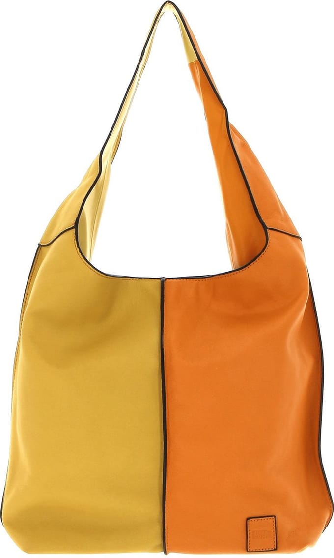 FREDsBRUDER Leren Schoudertas FB 100 Multicolour Yellow & Melon Veelkleurig