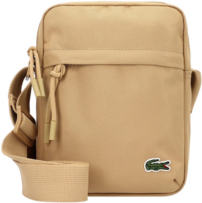 LACOSTE schoudertas Neocroc Vertical Camera Bag Tan beige