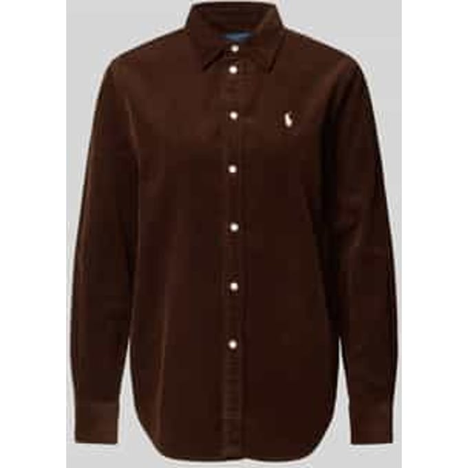 regular fit overhemdblouse van puur katoen