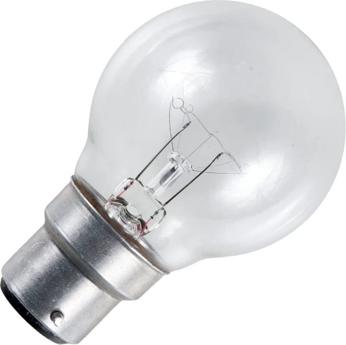Schiefer Ba22d Globe Gloeilamp | 30W 2700K 240lm 150V Ø50mm | Dimbaar