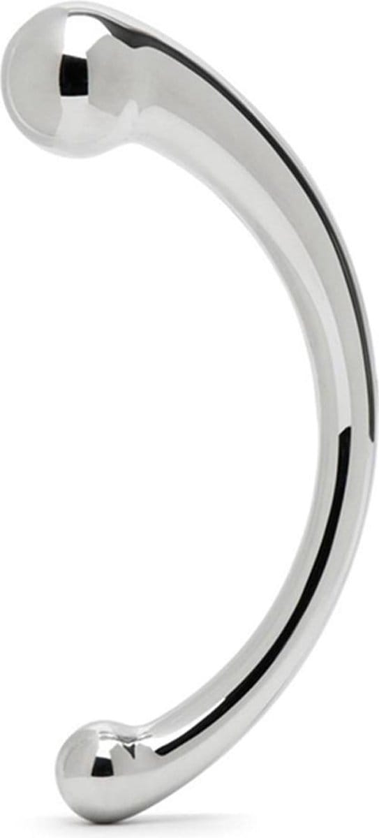 Black Label - The Curvy - Dubbele Dildo van Roestvrij Staal